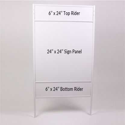 Picture of Double Stake Frame - 24x24 - Double Rider - White